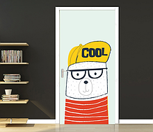 Наклейка на дверь "COOL", 90*200см