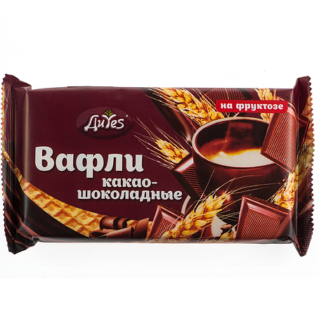 Вафли Диyes какао-шоколадные на фруктозе 90г, фото 2