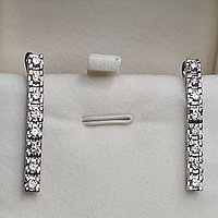 Золотые серьги с бриллиантами 1.30Ct VS1/J, EX-Cut, фото 1