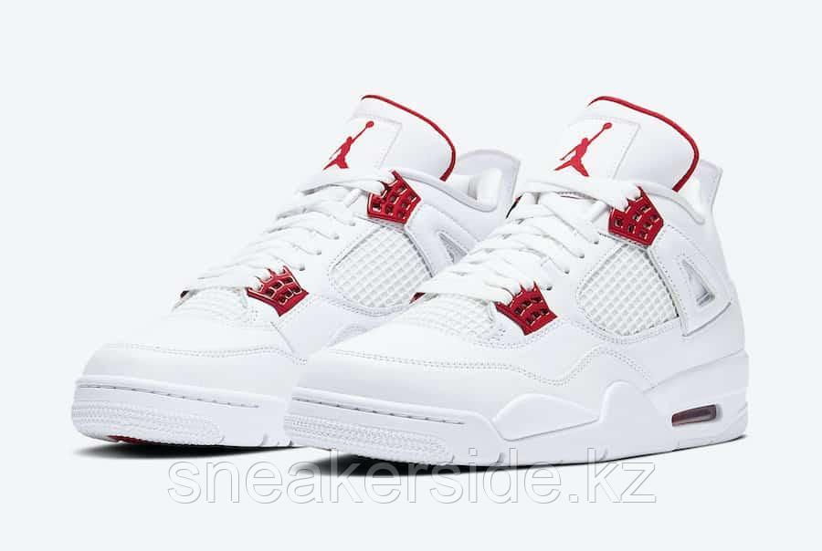 Кроссовки Air Jordan 4(IV) "White/Metallic Red" (36-46), фото 1