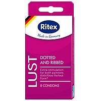 Презервативы Ritex LUST №8 рифленые с пупырышками 19 см.