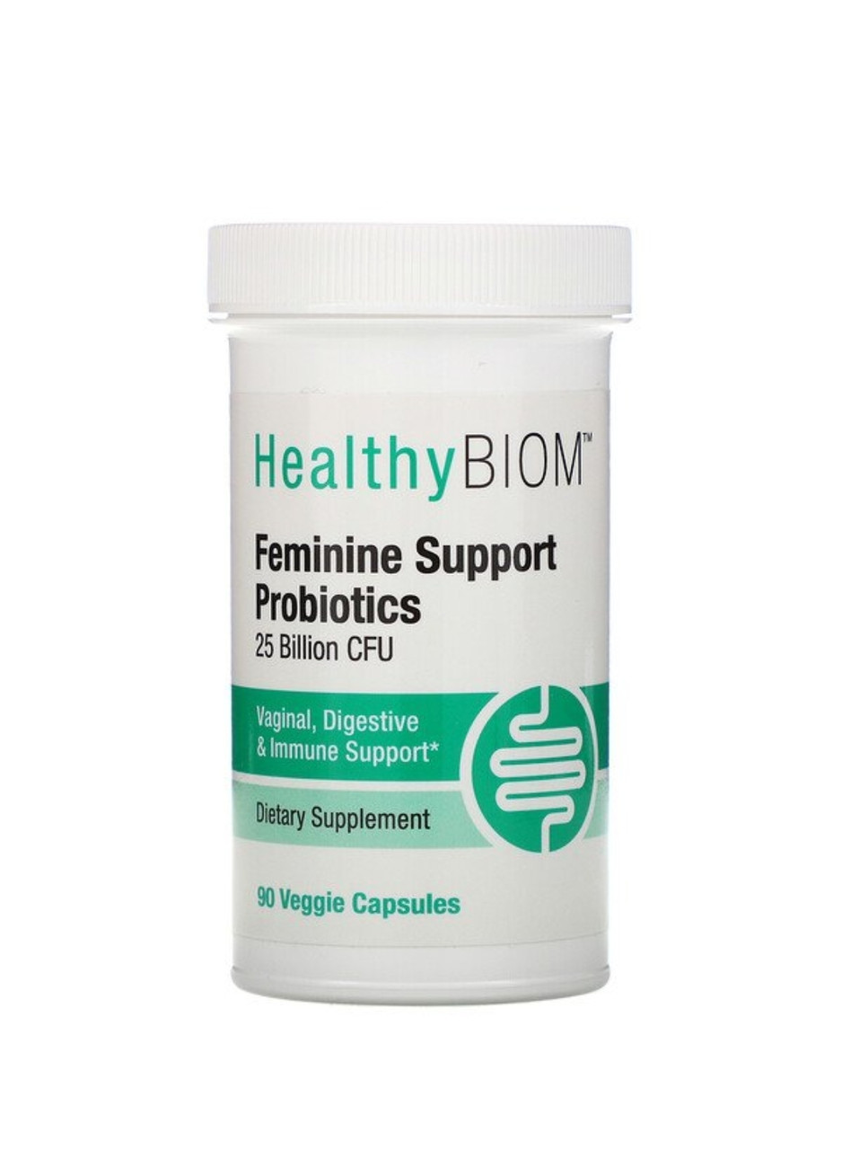 HealthyBiom Пробиотики для поддержания женского здоровья, 25 млрд КОЕ, 90 растительных капсул - фото 1 - id-p95985762
