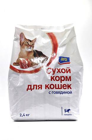 Сухой корм Aro для кошек говядина 2,4кг, фото 2