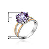 Женское кольцо с фианитом «Алмаз», фото 2