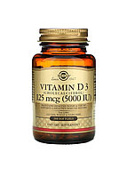 SOLGAR витамин D3 (холекальциферол), 125 мкг (5000 МЕ), 100 капсул