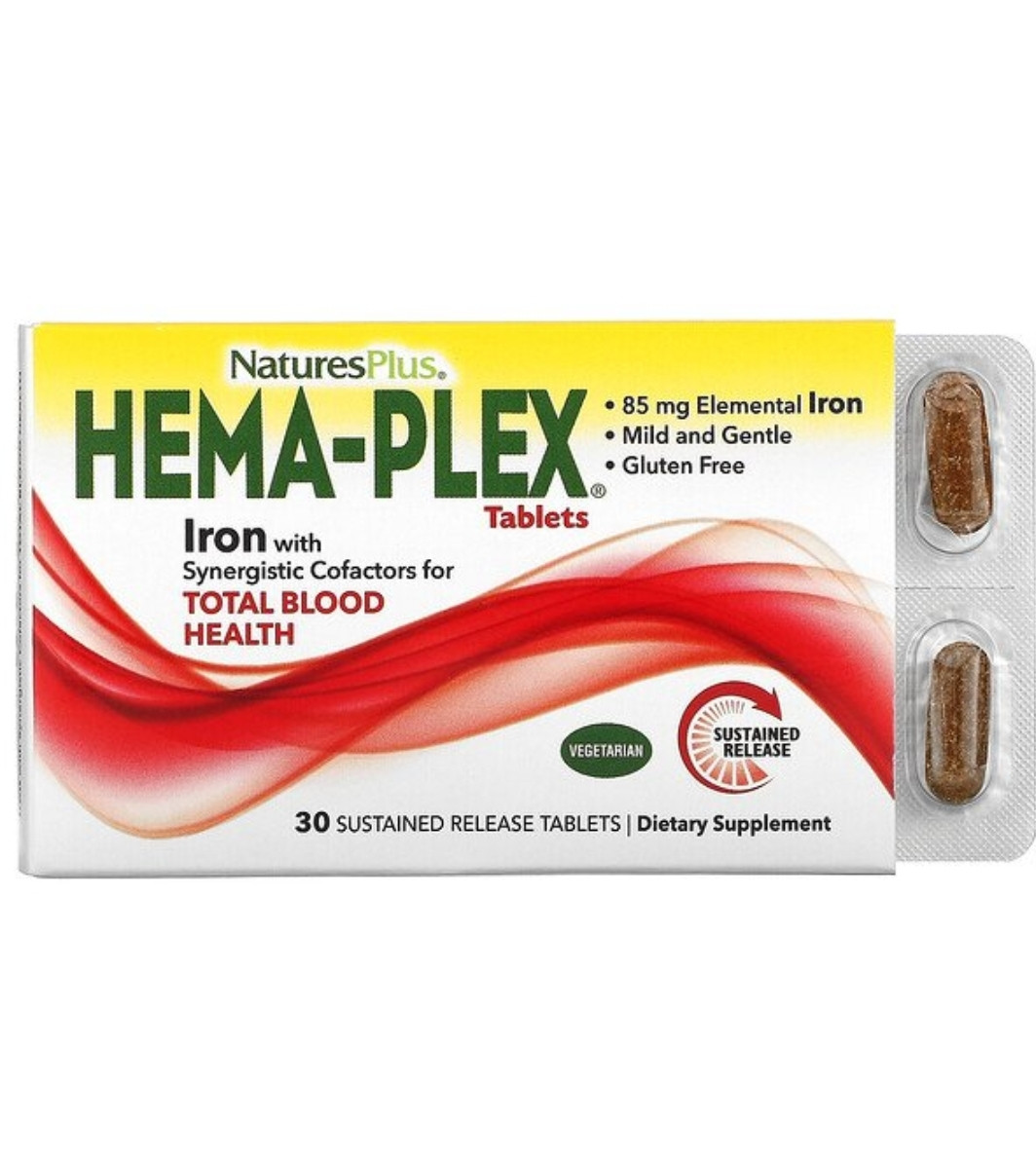 Nature's PLEX Hema-Plex, 30 таблеток с длительным высвобождением - фото 1 - id-p95986725