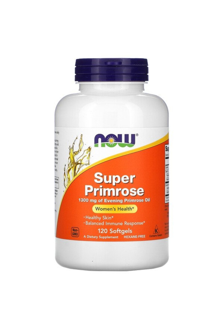 NOW Foods Super Primrose, масло примулы вечерней, 1300 мг, 120 капсул - фото 1 - id-p95986754