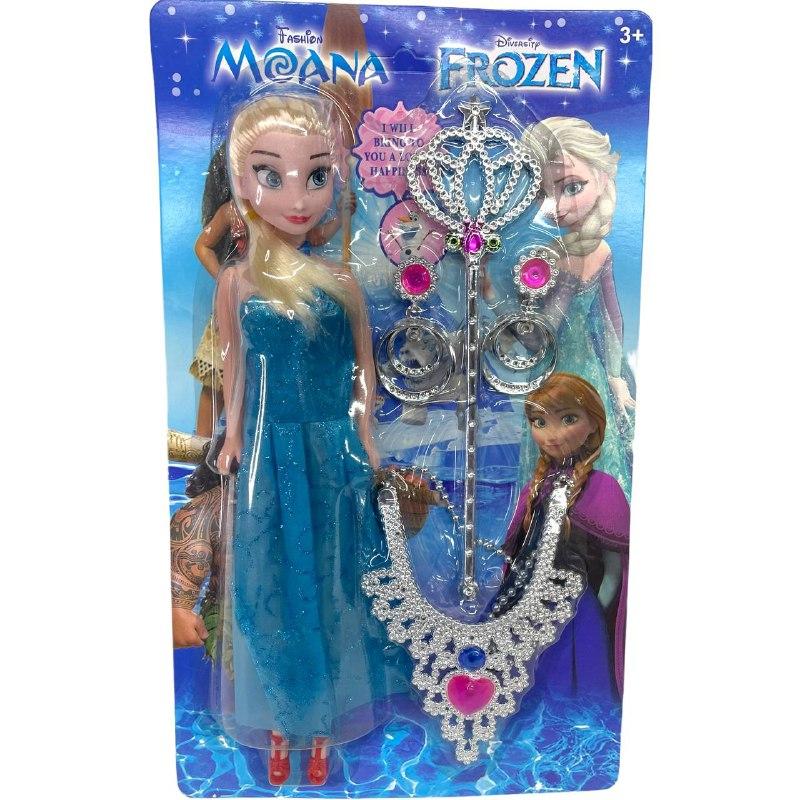 Ys817-2 Кукла из м/ф Холодное сердце Diversivy Frozen на картонке 34*20см