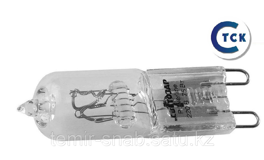 Лампа галогенная СВЕТОЗАР капсульная, прозрачное стекло, цоколь G9, диаметр 13мм, 75 Вт, 220 В - фото 1 - id-p95990123