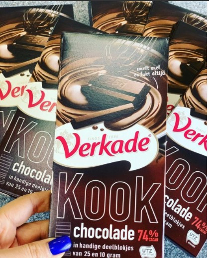 Шоколадная плитка Verkade Kook Содержание какао 74%