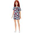 Barbie "Стиль" Кукла Барби рыжая в бирюзовом платье с алыми сердечками, фото 3