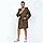 Халат банный мужской с капюшоном, коричневый , размер 5XL,, фото 2