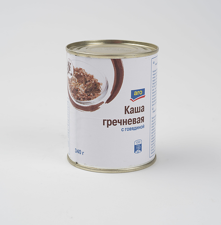 Каша гречневая ARO с говядиной 340г, фото 2