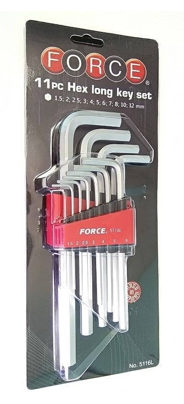 Набор ключей шестигранных F-5116L "FORCE"