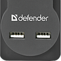 Сетевой фильтр Defender DFS 753 - 3,0 М, 2xUSB, 2.1A, 5 outlets, фото 4