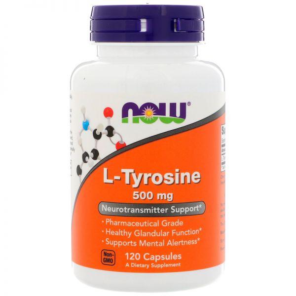L-тирозин, 500 мг, 120 капсул - фото 1 - id-p95994578