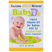 Витамин D3 в каплях для младенцев, 400 IU, 10 мл