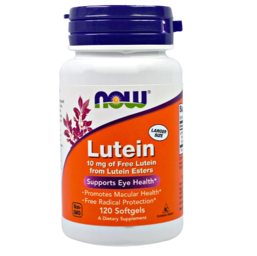 Лютеин, 10 мг, 120 капсул NOW Foods - фото 1 - id-p95994687