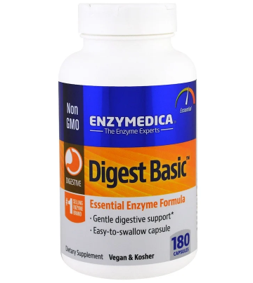 Digest Basic, формула с основными ферментами, 180 капсул Enzymedica - фото 1 - id-p95994689