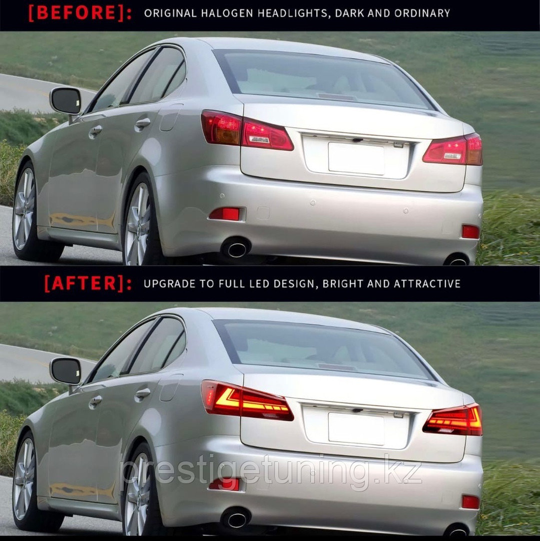 Задние фонари на Lexus IS 2006-12 дизайн 2021 (Красные) - фото 9 - id-p95995108