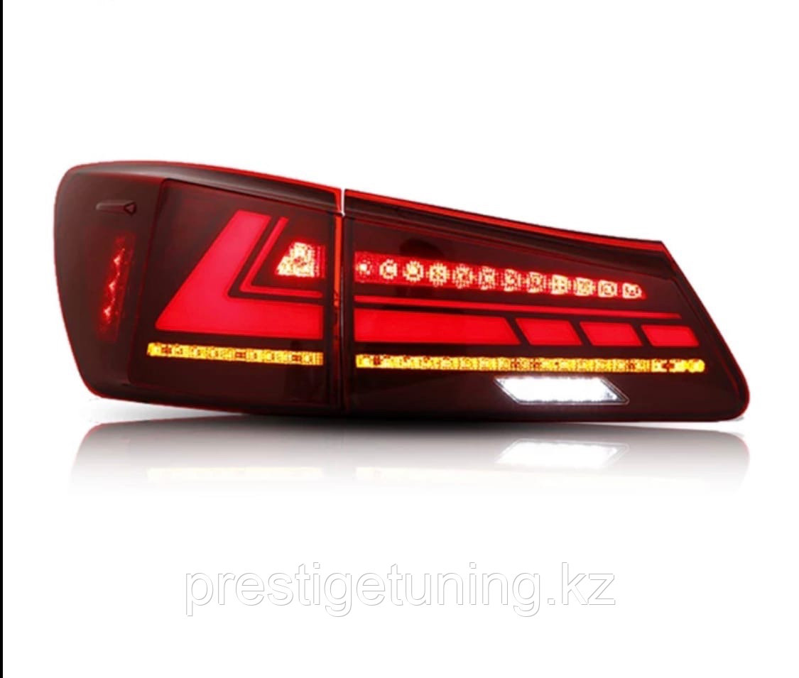 Задние фонари на Lexus IS 2006-12 дизайн 2021 (Красные) - фото 2 - id-p95995108
