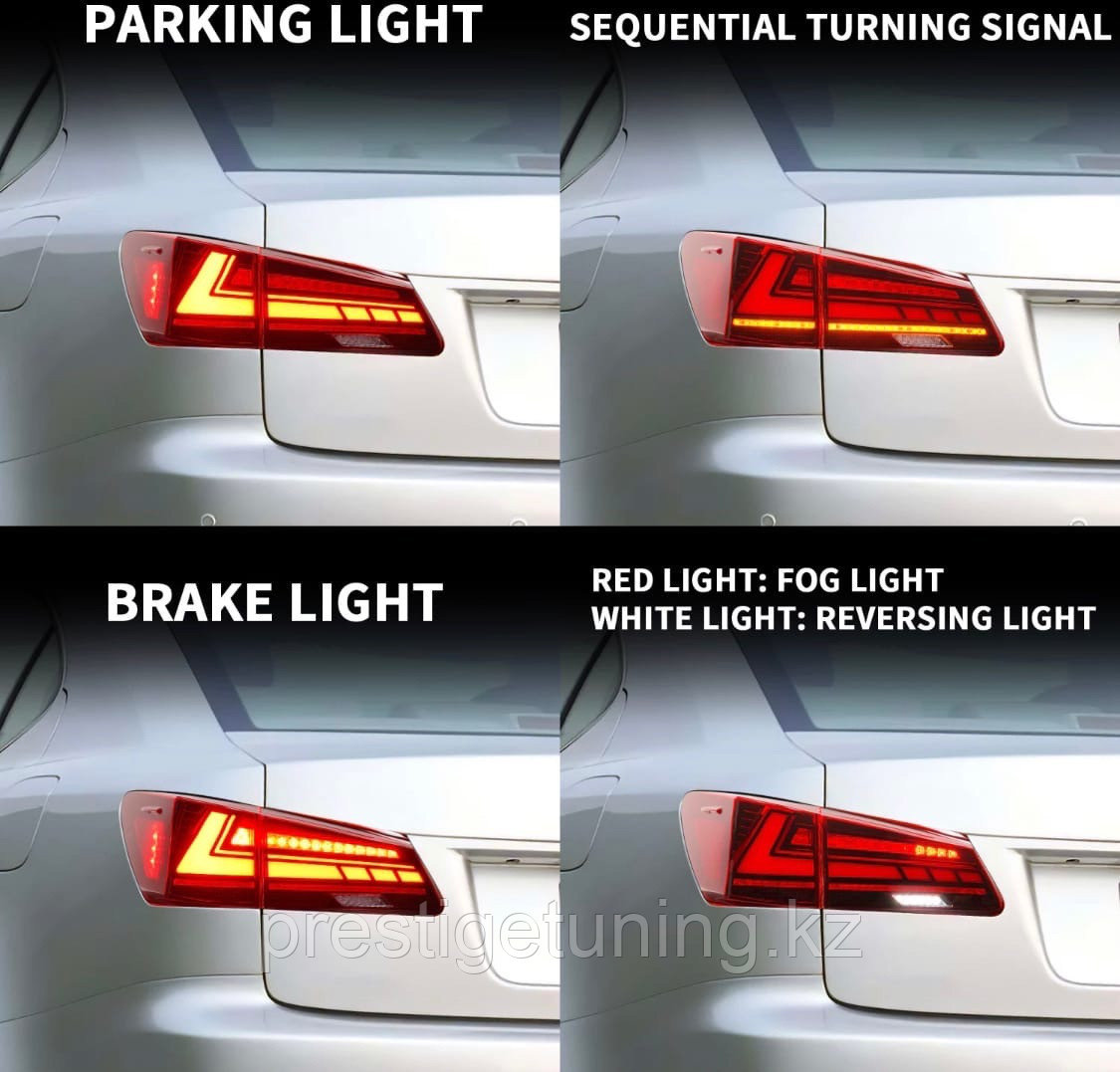 Задние фонари на Lexus IS 2006-12 дизайн 2021 (Красные) - фото 8 - id-p95995108