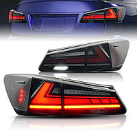 Задние фонари на Lexus IS 2006-12 дизайн 2021 (Черные), фото 1