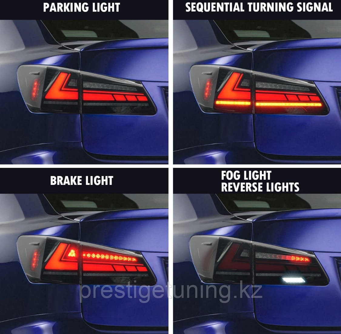 Задние фонари на Lexus IS 2006-12 дизайн 2021 (Черные) - фото 7 - id-p95995127