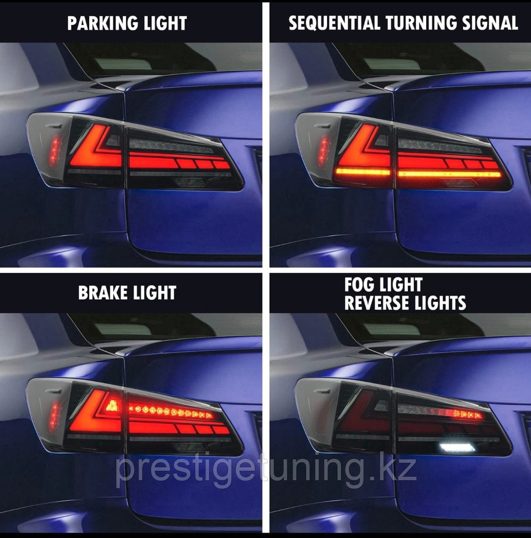 Задние фонари на Lexus IS 2006-12 дизайн 2021 (Черные) - фото 8 - id-p95995127