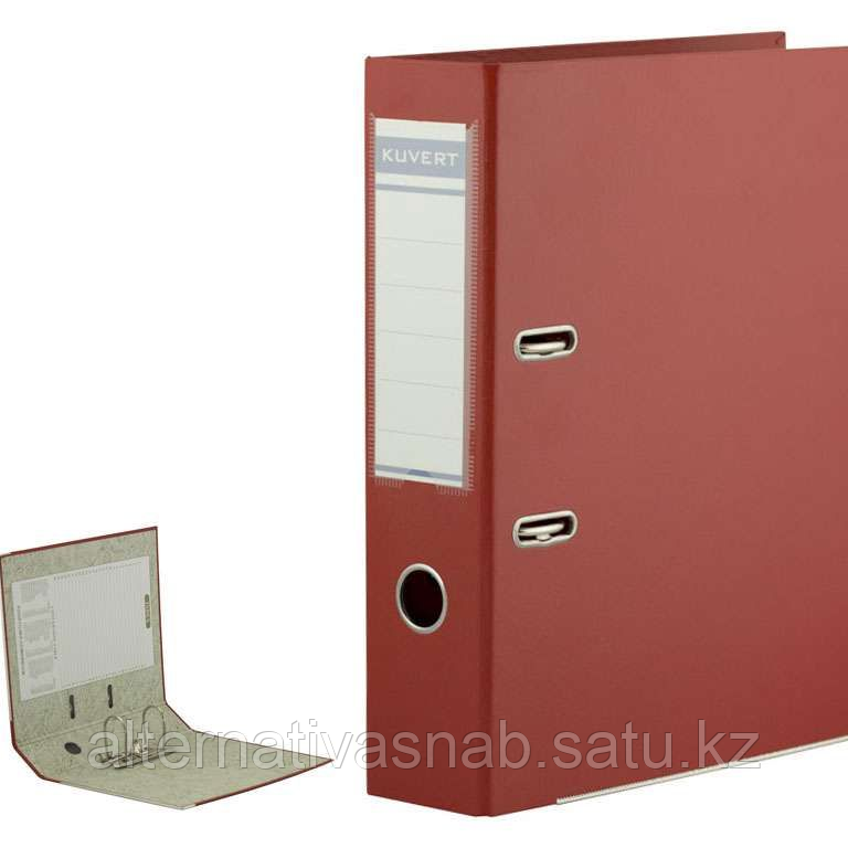 Папка-регистратор KUVERT А4, ПВХ, 72 мм, красная - фото 1 - id-p96003820