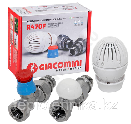 Термостатический комплект Giacomini R470F прямой ¾" - фото 5 - id-p88843840