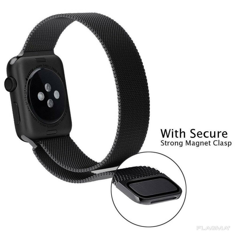 Ремешок для смарт-часов Apple Watch 4, 44mm, Usams, сталь, Black - фото 1 - id-p96010994