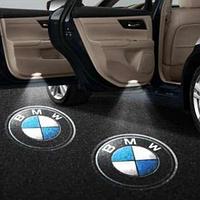 Проектор логотипа автомобиля на асфальт для дверей Welcome lamp {беспроводной комплект из 2шт.} (BMW)