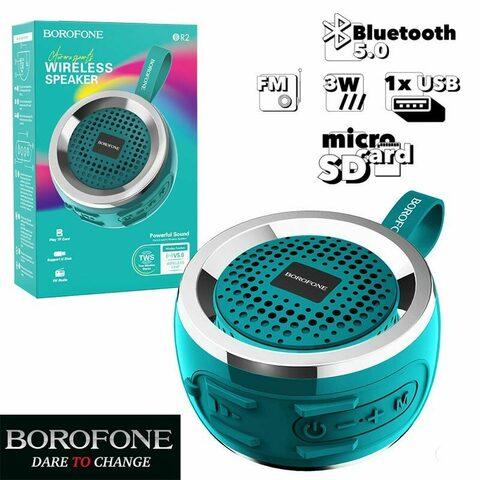 Колонка портативная беспроводная Borofone Aurora {FM, BT 5.0, TWS, ответ на звонки, microSD/USB} с MP3-плеером - фото 9 - id-p96012929