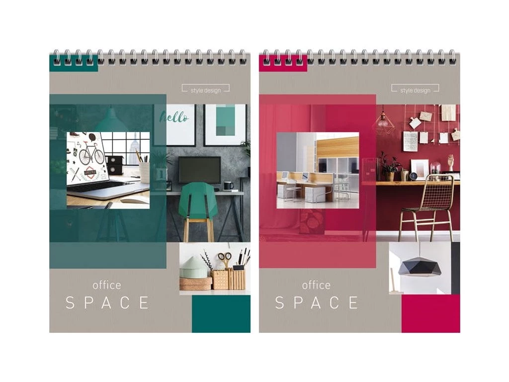 Блокнот ArtSpace "Офис. Office space" на спирали, А5, 60 листов в клетку, твердая подложка