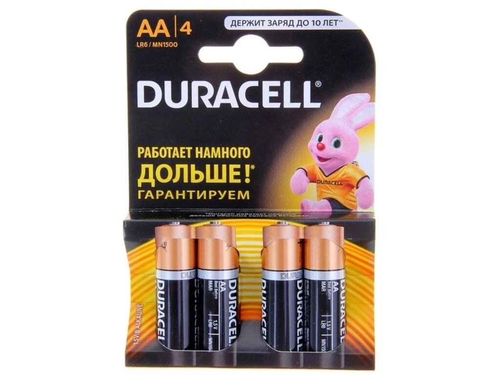 Батарейки DURACELL LR06 BASIC AA (4 шт/бл)