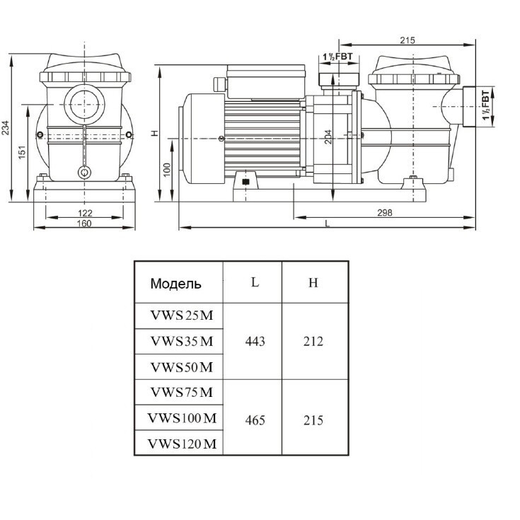 Насос Aqualine LX STP50M (220В, 6.5 м3/ч, 0.5HP) - фото 3 - id-p96019855