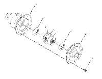 Дифференциал заднего и переднего моста на экскаватор-погрузчик Caterpillar 428 (C, D, E, F), 432 (C, D, E, F), фото 1