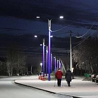 Опоры уличного освещения стеклопластик с RGB подсветкой 4 м
