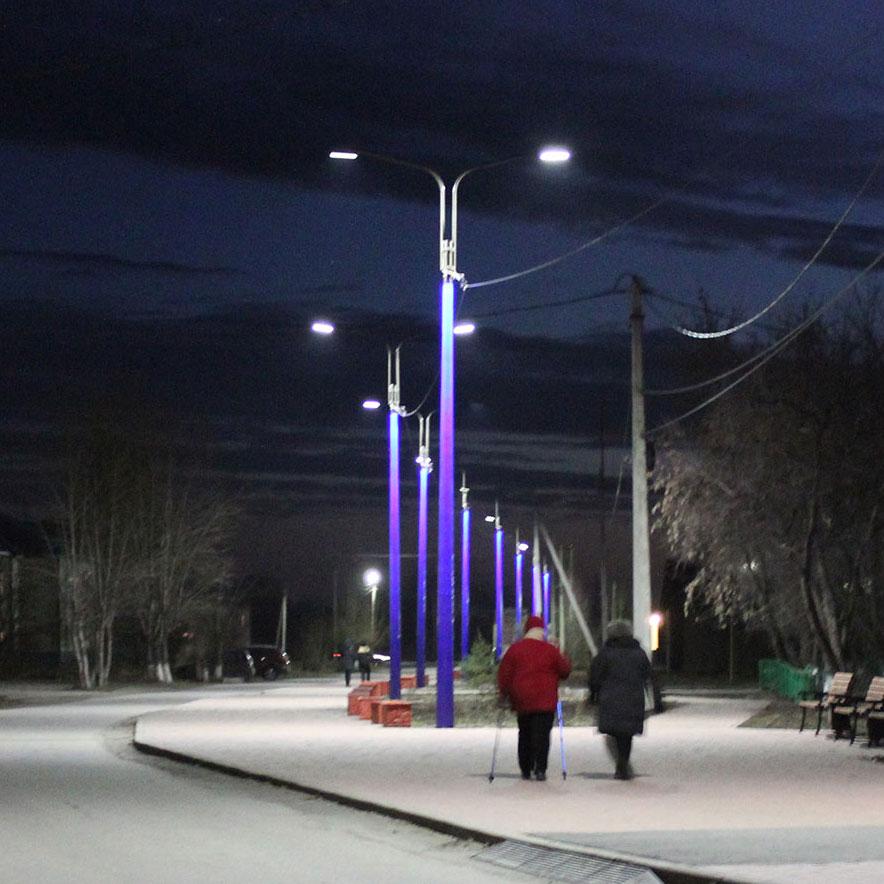 Опоры уличного освещения стеклопластик с RGB подсветкой 6м - фото 1 - id-p94678751
