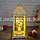 Светодиодный фонарь светильник на батарейках с декоративной лампой с стеклом в форме квадрата белый, фото 8