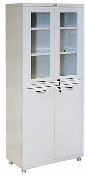 Медицинский шкаф Промет Hilfe MD 2 1780 R-5, 3 двери, 2 ключевых замка, 4 полки, 5 ящиков