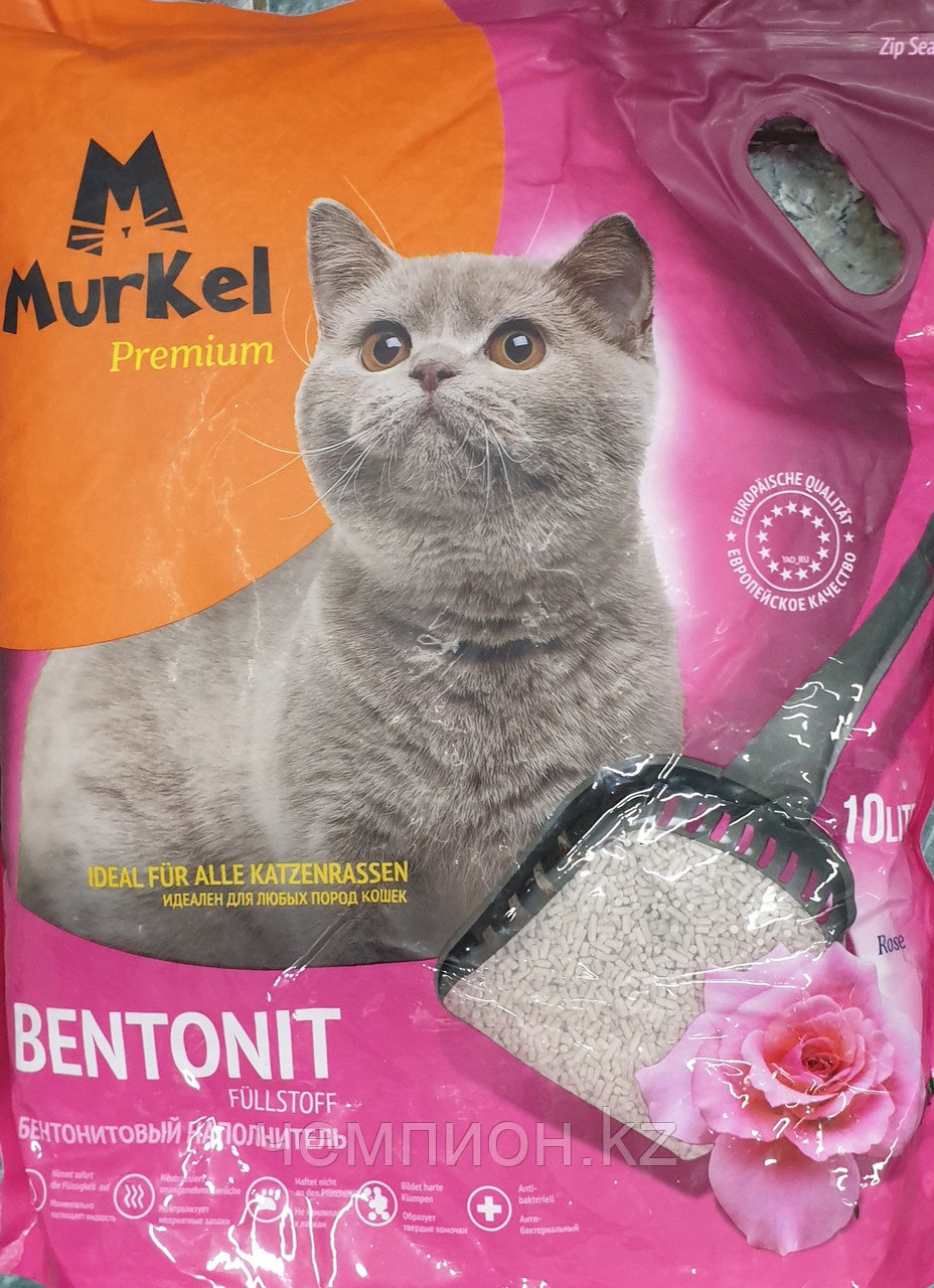 Murkel Elita, Муркель Элита, Комкующийся наполнитель для кошачьего туалета с ароматом розы, уп.10л (8 кг.) - фото 1 - id-p84849389