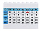 Вечный календарь в виде конструктора, синий, фото 2