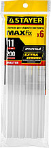 STAYER Universal прозрачные универсальные клеевые стержни, d 11 мм х 200 мм 6 шт. 125 г.