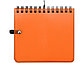 Блокнот А6 Журналист с ручкой, оранжевый, фото 5