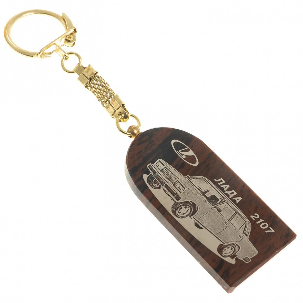 Брелок для ключей "Лада 2107" оберег с молитвой водителя арка камень обсидиан - фото 1 - id-p96042357