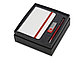 Подарочный набор Reporter Plus с флешкой, ручкой и блокнотом А6, красный, фото 2