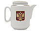 Чайный набор с подстаканником и фарфоровым чайником ЭГОИСТ-Л, золотистый/белый, фото 3