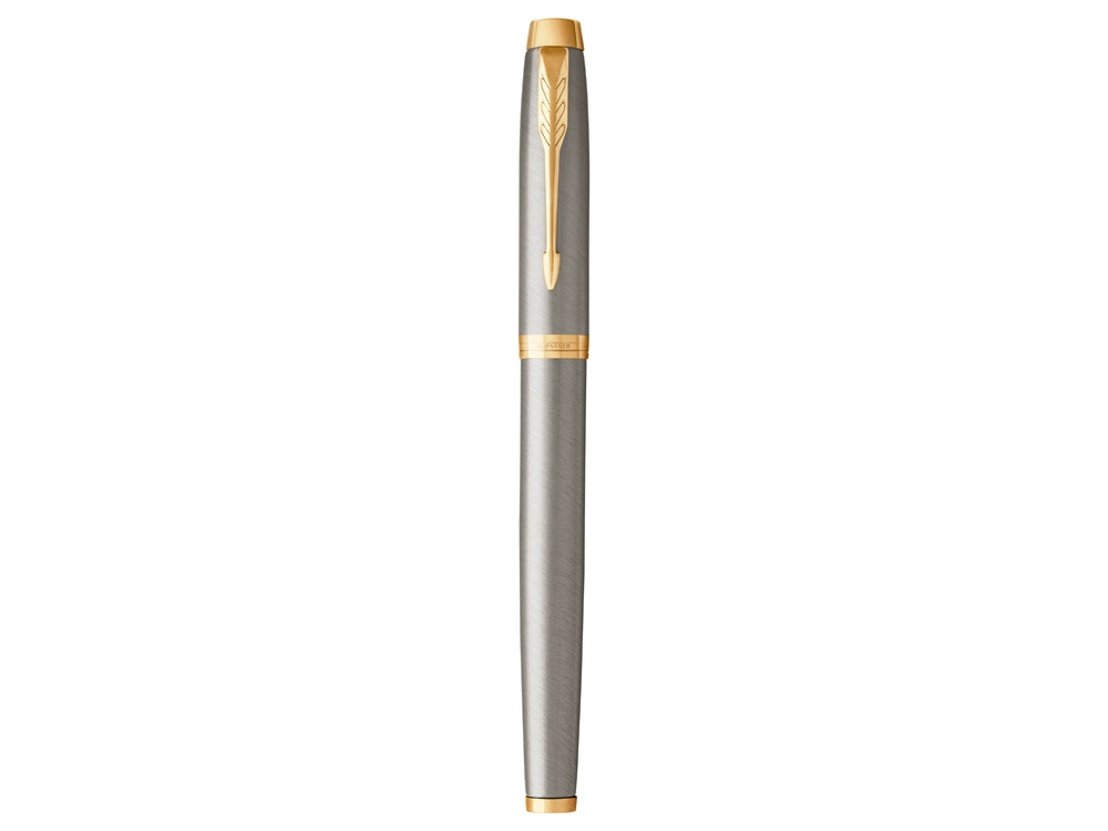 Ручка роллер Parker IM Core Brushed Metal GT, серебристый/золотистый - фото 2 - id-p96041371